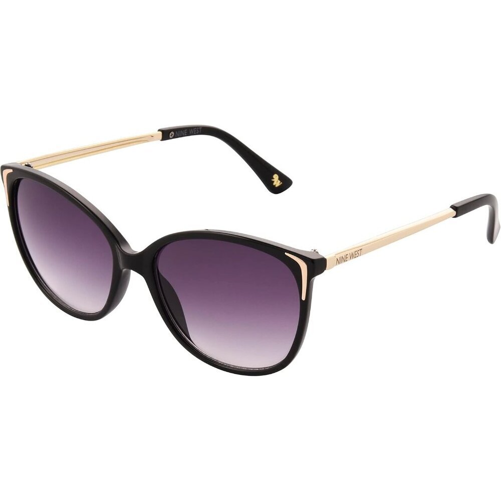 Women's Cateye Sunglasses Shiny Black 55mm Impact & Scratch Resistant UV Protect - Picture 1 of 5